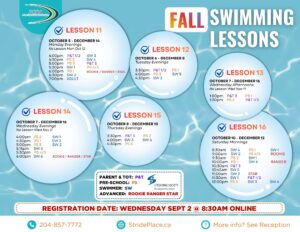 fall 2026 swimming lessons