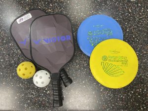 pickleball and disc golf rentals available at Stride Place