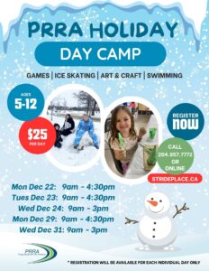 prra holiday day camp poster